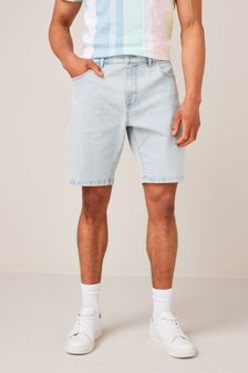 Bleach Blue Loose Fit Denim Shorts (M74278) | ₪ 70