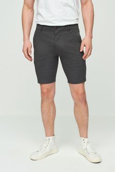 Charcoal Grey - Skinny Fit - Stretch Chino Shorts (M74282) | kr208