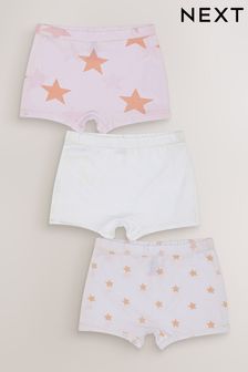 White/Pink 3 Pack Kind To Skin Shorts (1.5-12yrs) (M74327) | OMR6 - OMR7