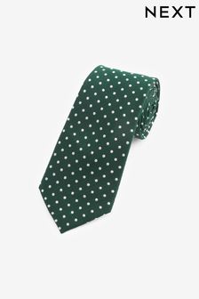 Green Polka Dot Regular Pattern Tie (M74723) | $21