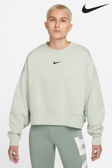 Nike Trend Oversized-Sweattop aus Fleece mit Rundhalsausschnitt, Grün (M75073) | 24 €
