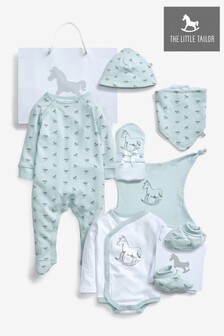 The Little Tailor Blue AOP Rocking Horse Jersey Gift Set (M75315) | AED337