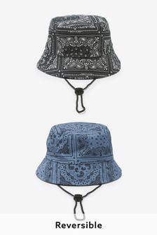 Blue/Black Bandana Reversible Bucket Hat (M75376) | €19.50