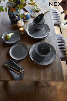 Slate Blue Dorset Reactive Glaze 12 Piece Dinner Set (M75499) | DKK544