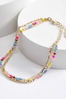 Multi Bead & Chain Anklet (M75937) | 11 €