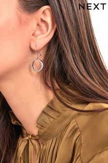 Silver Tone Allium Pavé Drop Earrings (M76287) | NT$260