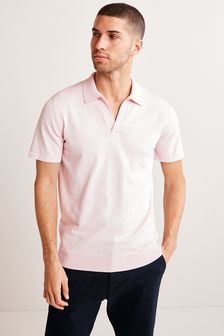 Pink Knitted Trophy Polo Shirt (M76534) | $36