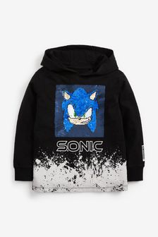  (M76751) | NT$750 - NT$980 黑色 - Sonic Flippy亮片裝飾連帽上衣 (3-14歲)