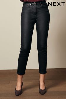 Black Coated Straight Leg Jeans (M76786) | DKK222