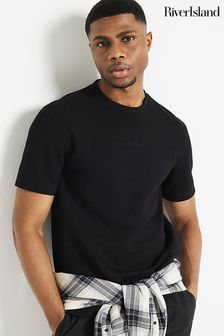 River Island Quilted Regular Fit T-Shirt