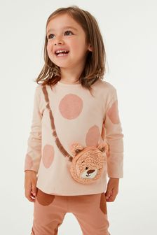  (M77800) | HK$83 - HK$100 棕色小熊 - 連手袋長袖T恤 (3個月至7歲)