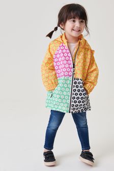 Pink/Yellow Floral Colourblock Shower Resistant Cagoule (3mths-7yrs) (M78104) | ₪ 76 - ₪ 92