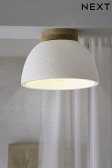 White Kiersten Flush Ceiling Light (M78342) | €86