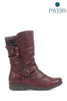 Pavers Ladies Red Calf Boots
