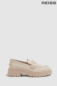 Reiss Adele Leather Chunky Cleated Loafers