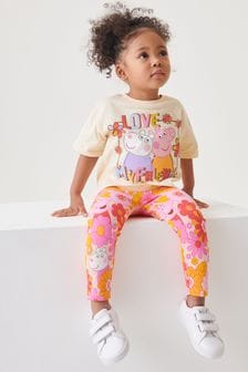  (M78736) | NT$620 - NT$800 橘色 Peppa Pig - T恤和內搭褲套裝 (3個月至7歲)