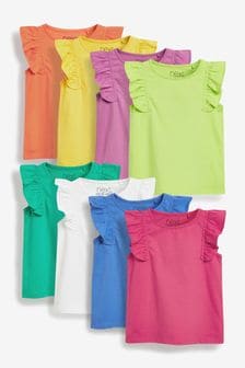 Multi Brights 8 Pack Cotton Basic Vests (3mths-7yrs) (M79072) | €11.50 - €14.50