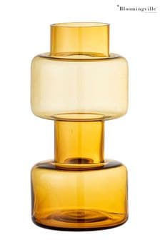 Bloomingville Yellow Benette Glass Vase (M79458) | $64