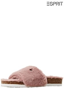 Esprit Pink Faux Fur Slippers (M79740) | ₪ 88
