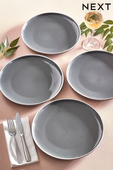 Charcoal Grey Warwick Set of 4 Dinner Plates (M79780) | 27 €