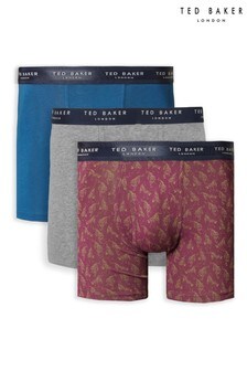 Ted Baker Purple Cotton Fashion Boxer Brief 3 Pack (M80148) | TRY 466