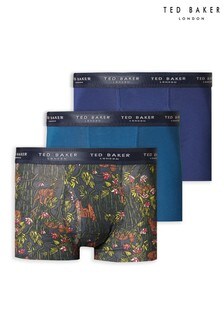 Ted Baker Blue Cotton Fashion Trunk 3 Pack (M80149) | TRY 466