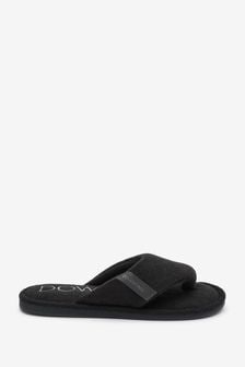 黑色 - 毛巾布夾腳拖鞋 (M80418) | HK$118