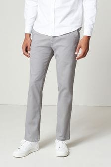 Mid Grey Slim Fit Stretch Chino Trousers (M80510) | DKK182