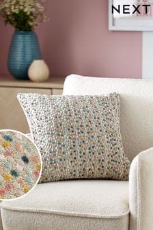Multi Scandi Velvet Spot Small Square Cushion (M81557) | $39