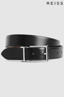 Reiss Black/Dark Brow Ricky Reversible Leather Belt (M81831) | SGD 152