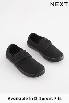 أسود - حذاء مدرسي بحزام مطرز (M81834) | 36 ر.س - 48 ر.س
