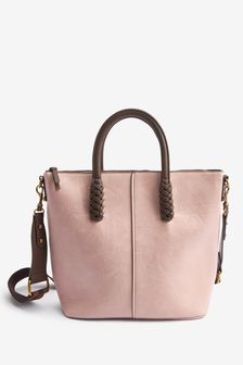 Nude Plait Detail Strap Shopper Bag (M81861) | ₪ 104