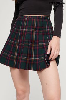 Green - Superdry Check Mini Skirt (M81978) | BGN98