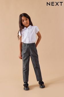 Grey Pull-On Waist Plain Front School Trousers (3-17yrs) (M82158) | 4 BD - 6 BD