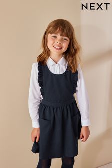 Ruffle Detail Pinafore School Dress (3-14yrs)