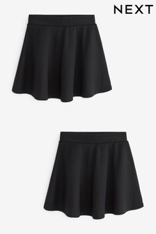Black 2 Pack Jersey Stretch Pull-On Waist School Skater Skirts (3-17yrs) (M82231) | ₪ 59 - ₪ 117