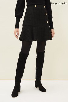 Phase Eight Black Ren Tweed Mini Skirt (M82449) | €47.50