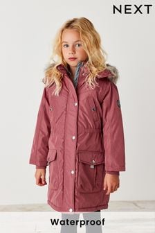 Parka imperméable à bordure en fausse fourrure (3-16 ans) (M82551) | €31 - €36