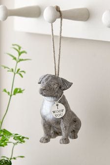 Grey Saffy The Staffy Dog Hanging Decoration (M82829) | €7