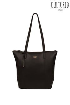 Чорний - Культурна лондонська шкіряна сумка-тоталізатор (M83032) | 2 231 ₴