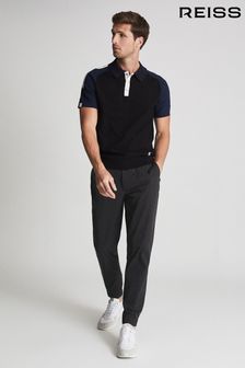 Reiss Black Mead Golf Cuffed Trousers (M83742) | $286