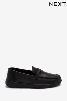 Black Standard Fit (F) School Leather Penny Loafers (M83975) | €17 - €22
