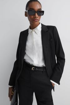 Black - Reiss Haisley Single Breasted Suit Blazer (M84533) | BGN785