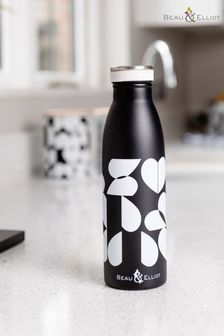 Beau And Elliot Black Monochrome Brokenhearted Insulated Drinks Bottle 500ml (M85190) | $30