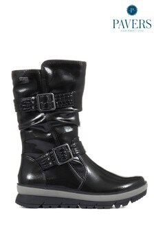 Boots Pavers Black Chelsea Footwear 