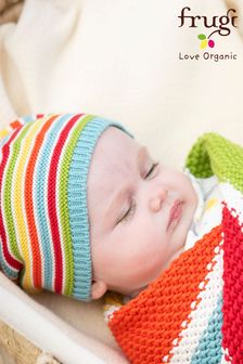 Frugi Natural Organic Cotton Knitted Hat - Rainbow Stripe (M85729) | ₪ 56