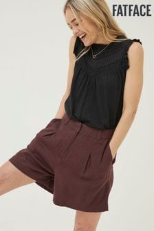 FatFace Brown Deal A-Line Linen Shorts (M85891) | €30