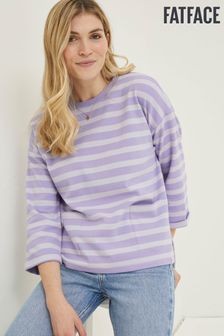 FatFace Purple Amari Stripe Crew Sweatshirt (M85913) | €24