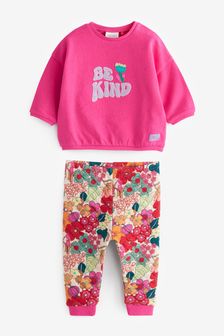 Pink Floral Baby 2 Piece Sweater And Leggings Set (M86166) | €10.50 - €12