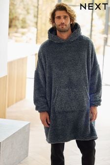 Charcoal Grey Fleece Next Oversized Blanket Hoodie (M86170) | TRY 888